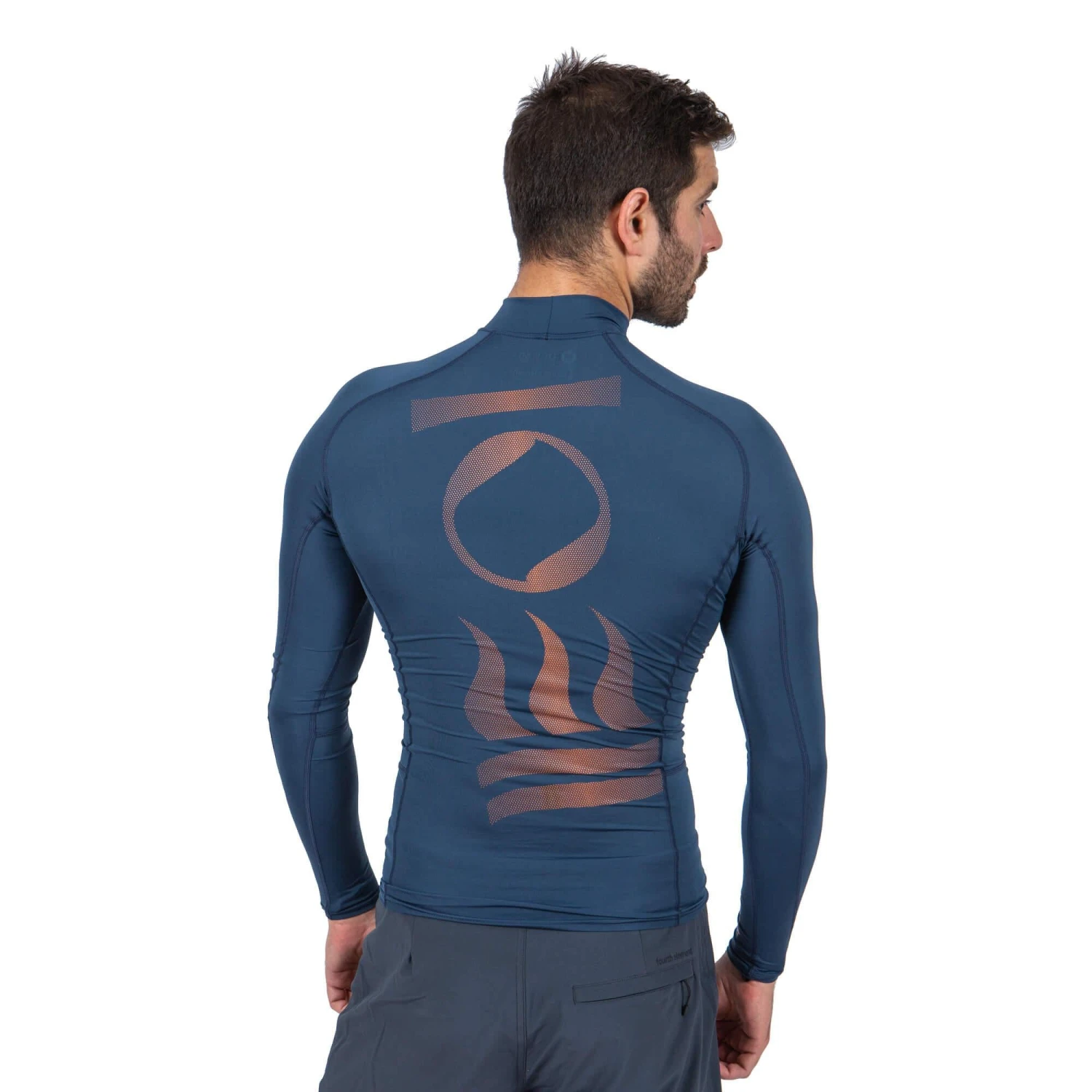 Fourth Element Men's Ocean Positive Long Sleeve Hydroskin Rash Vest - Insignia Blue - Image 2