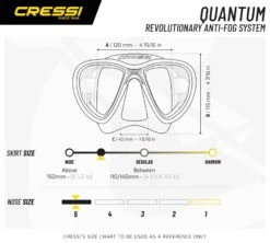 Cressi Quantum Mask -Mares Shop Masks Quantum Size Chart WEB 4e54da8e 24e5 49c4 85a9 a8f69d4c3e2a